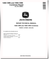 John Deere 1450 CWS and 1550 CWS (SN. from 060063) Combines (CIS) Repair Manual (TM800019)