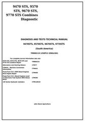 TM800119 - John Deere 9470STS, 9570STS, 9670STS, 9770STS s.America Combines Diagnostic Service Manual