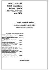 TM801319 - John Deere 1470, 1570, W330 Combines (South America, Europe, CIS) Service Repair Manual