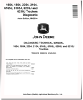 John Deere 1654, 1854, 2054, 2104 China Tractors, 6165J, 6185J, 6205J and 6210J Tractors (Asia, from MY14) Diagnostic Manual (TM802219)