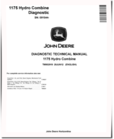 John Deere 1175 Hydro (SN. from 091544) Combines Diagnostic Manual (TM802919)