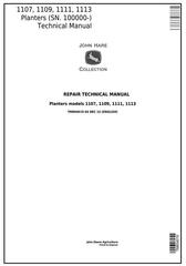 TM804019 - John Deere 1107, 1109, 1111, 1113 Planters (SN.100000-) Technical Service Manual