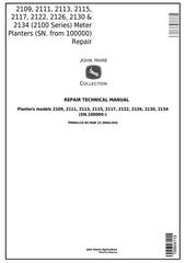 TM804119 - John Deere 2109, 2111, 2113, 2115, 2117, 2122, 2126, 2130,2134 Meter Planters Repair Manual