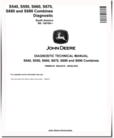 John Deere S540, S550, S660, S670, S680 and S690 Combines (South America, SN. from 120100) Diagnostic Manual (TM805419)