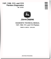 John Deere 1107, 1109, 1111 and 1113 Planters (SN. from 130100) Diagnostic Manual (TM808119)