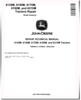 John Deere 6135M, 6150M, 6170M, 6190M and 6210M Tractors (South America) Repair Manual (TM808319)