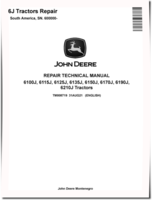 John Deere 6100J, 6115J, 6125J, 6135J, 6150J, 6170J, 6190J and 6210J Tractors (South America, SN. from 600000) Repair Manual (TM808719)