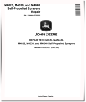 John Deere M4025, M4030 and M4040 Self-Propelled Sprayers Repair Manual (TM808919)