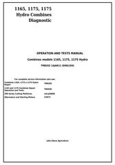 TM8202 - John Deere 1165, 1175, 1175 Hydro Combines Diagnosis and Tests Service Manual