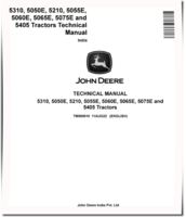 John Deere 5050E, 5055E, 5060E, 5065E, 5075E, 5210, 5310 and 5405 Tractors (Indian) Technical Manual (TM900619)