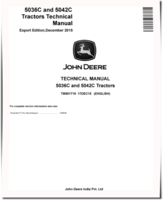 John Deere 5036C and 5042C Tractors (Export Edition) Technical Manual (TM901719)