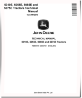 John Deere 5055E, 5065E, 5075E and 5310E Tractors (from MY2016) Technical Manual (TM901819)