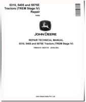 John Deere 5075E, 5310 and 5405 TREM Stage IV Tractors (Indian) Repair Manual (TM903419)