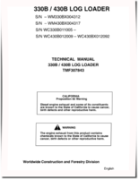 John Deere / TimberJack 330B and 430B Log Loaders Technical Manual (TMF307843)