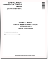 Waratah D245 (PIN: WCD245X018001-) Delimber / Topping Saw Technical Manual (TMF387385)