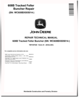 Timberjack 608B (PIN: WC608BX005014-) Tracked Feller Bunchers Repair Manual (TMF387520)