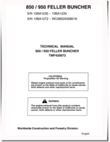 Timberjack 850 and 950 (SN: 10BA1272-) Tracked Feller Bunchers Technical Manual (TMF435673)