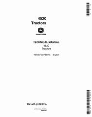 TM1007 - John Deere 4520 Tractors Diagnostic and Repair Technical Service Manual