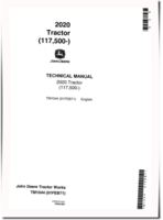 John Deere 2020 (SN: 117500-) Tractors Technical Manual (tm1044)