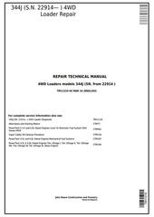 TM11219 - John Deere 344J 4WD Loader (SN. from 22914) Service Repair Technical Manual