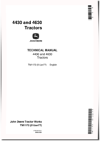 John Deere 4430 (SN: 033109-) and 4630 (SN: 011717-) Row-Crop Tractors Technical Manual (tm1172)