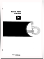 John Deere 4040 and 4240 Row-Crop Tractors Technical Manual (tm1181)