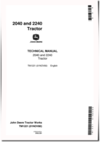 John Deere 2040 and 2240 (SN: 350000-) Tractors Technical Manual (tm1221)