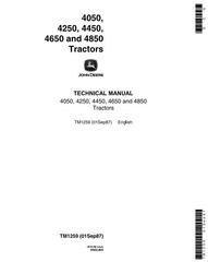 TM1259 - John Deere 4050, 4250, 4450, 4650, 4850 Tractors All Inclusive Technical Service Manual