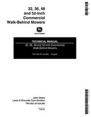 TM1305 - John Deere Commercial Walk-Behind Mowers Models 32, 36, 48, 52 inch Technical Service Manual