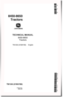 John Deere 8450 and 8650 4WD Articulated Tractors Repair Manual (tm1355)
