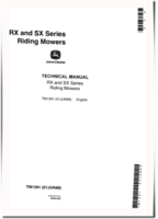 John Deere RX63, RX73, RX75, RX95, SX75 and SX95 Riding Mowers Technical Manual (tm1391)