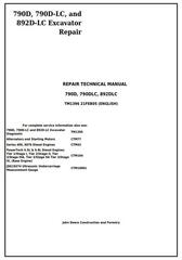 TM1396 - John Deere 790D, 790D-LC, and 892D-LC Excavator Service Repair Technical Manual