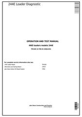 TM1502 - John Deere 244E 4WD Loader Diagnostic, Operation and Test Service Manual