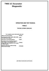 TM1506 - John Deere 790E LC Excavator Diagnostic, Operation and Test Service Manual