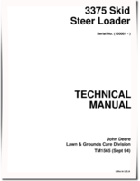 John Deere 3375 (SN: 130001-) Skid Steer Loaders Technical Manual (tm1565)