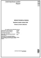 TM1649 - John Deere 310E Backhoe Loader Service Repair Technical Manual