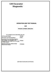 TM1659 - John Deere 120 Excavator Diagnostic, Operation and Test Service Manual