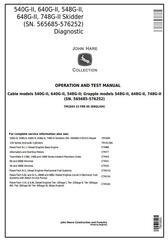 TM1693 - John Deere 540G-2 640G-2 548G-2 648G-2 748G-2 (SN.565685-576252) Skidder Diagnostic Manual
