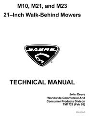 TM1722 - John Deere Sabre M10, M21, M23 Walk-Behind Mowers Technical Service Manual