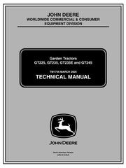 TM1756 - John Deere GT225, GT235, GT235E, GT245 L&G Lawn and Garden Tractors Technical Service Manual
