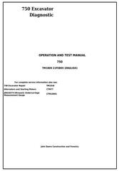 TM1809 - John Deere 750 Excavator Diagnostic, Operation and Test Service Manual