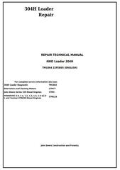 TM1864 - John Deere 304H 4WD Loader Service Repair Technical Manual