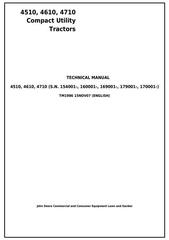 TM1986 - John Deere 4510, 4610, 4710 Compact Utility Tractors Diagnostic and Repair Technical Manual