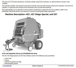 TM2203 - John Deere 457s, 467s Silage Special; 447, 457, 467, 547, 557, 567 Round Balers Repair Manual