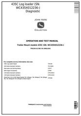 TM2294 - John Deere Timberjack 435C (SN.WC435X012236-) Trailer Mount Log Loader Diagnostic & Test Service Manual