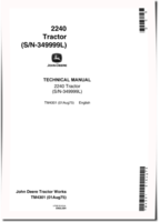 John Deere 2240 Utility Tractors Technical Service Manual (tm4301)