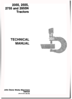 John Deere 2355, 2555, 2755 and 2855N Tractors Repair Manual (tm4434)