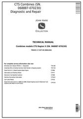TM4521 - John Deere CTS Combines (SN. 068887-070230) Diagnostic and Tests Service Manual