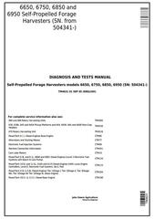 TM4631 - John Deere 6650, 6750, 6850, 6950 Self-Propelled Forage Harvester (SN.504341-) Diagnostic Manual