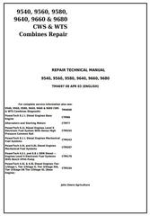 TM4697 - John Deere 9540, 9560, 9580, 9640, 9660, 9680 CWS/WTS Combine Service RepairTechnical Manual